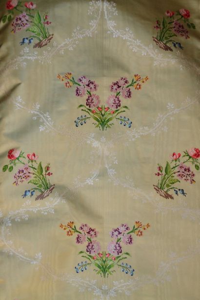 null Silk lampas, Tassinari et Chatel, Montpensier, handwoven, 18th century style,...