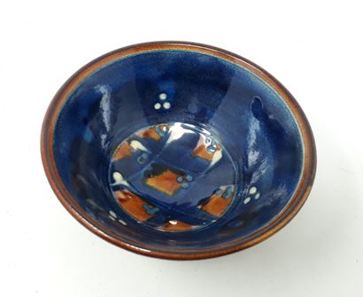 HELLERS A.

Stoneware bowl with blue and...
