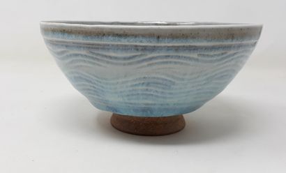 null LEGROS Dominique

Stoneware bowl with ice blue glaze, signed in hollow and n°184...