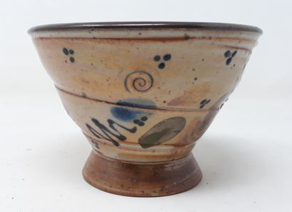  MUELLBAUER Eva & RUPPERT Franz 
Stoneware bowl with polychrome geometric decoration,...