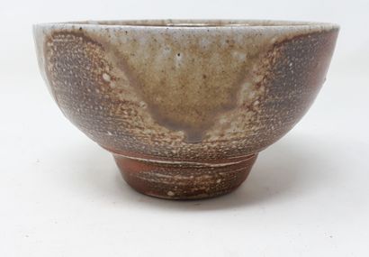 SCHÖNE I. 
Stoneware bowl with flamed decoration,...