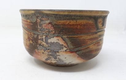 FLETCHER François 
Stoneware bowl with brown...