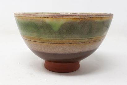  FRITSCHEN Von Geneviève 
Glazed earthenware bowl decorated with a frieze, mark in...