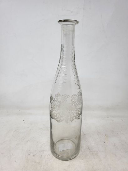 null Five glass advertising decanters - "Eau de vie"; Gentiane Bonnat; Suze; Quinquina...