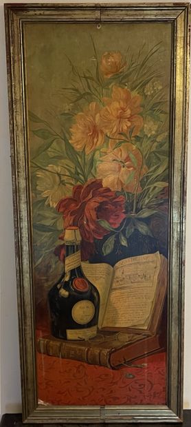 null Lot of advertising objects including:

- chromolithography advertising "Liqueur...