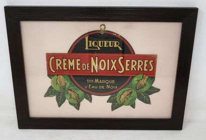 null Lot of advertising objects including:

- chromolithography advertising "Liqueur...