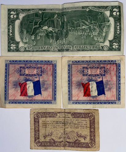 null Billet de 2$ avec le timbre du Bicentennaire 1776-1976