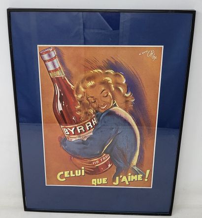 null Lot of advertising objects including:

- cardboard sign, "Apéritif national...