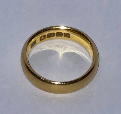 Allliance in yellow gold 750 °/°°. 
Weight:...