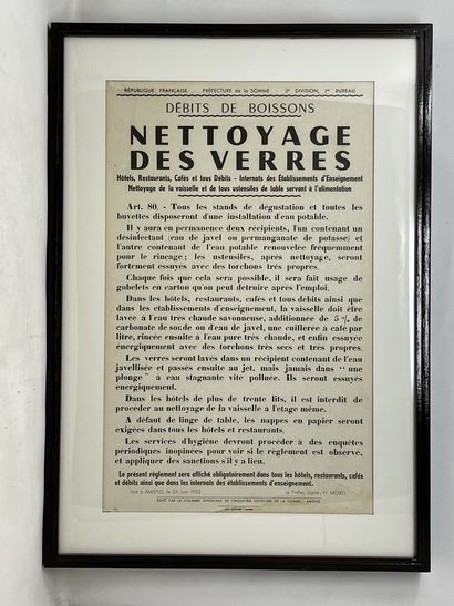null lot of coffee posters including:

- after Lucien BOUCHET (1889-1971) "Loi sur...