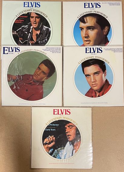 null Cinq disques 33 T (dont Picture disc) - Elvis Presley, série "Elvis, a legendary...