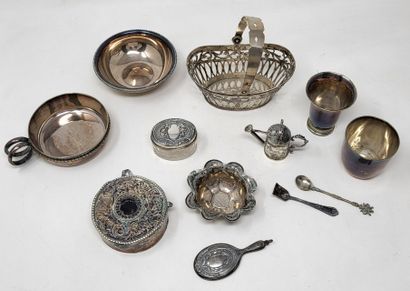 null 
Lot of various metal objects including:

- letter scale with tray indicating...