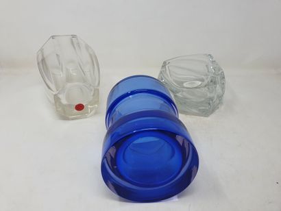 null Lot of glass or crystal vases and cups, cut or engraved