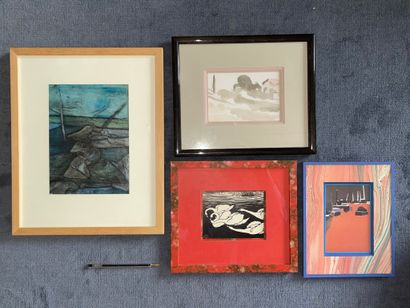 null Lot of framed pieces