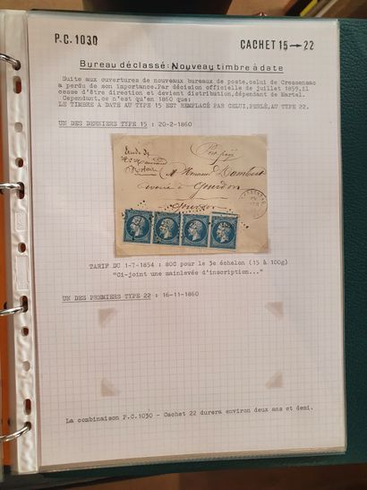 null 1 album - Postmarks + stamps office of Cressensac (Lot) from the origins to...