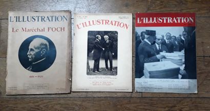 null Three issues of the Illustration:

- "Le Maréchal Foch" special issue of April...