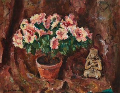 Georges PACOUIL Georges PACOUIL (1903-1996)

Still life with a flower pot and a pre-Columbian...