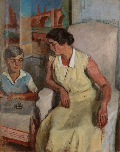bertrand py Bertrand PY (1895-1973)

Young mother and her son 

Oil on canvas, unsigned

91...