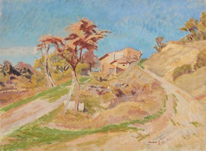 bertrand py Bertrand PY (1895-1973) 

Road and house in Provence

Oil on canvas,...