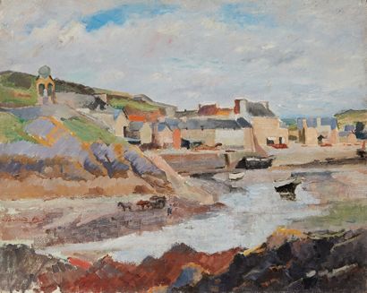 bertrand py Bertrand PY (1895-1973) 

Port of Dahouët in Brittany (Côtes d'Armor)

Oil...