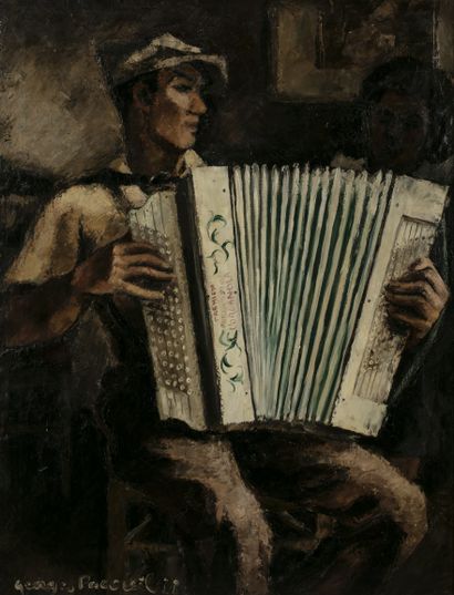 Georges PACOUIL Georges PACOUIL (1903-1996)

The accordionist

Oil on canvas, signed...