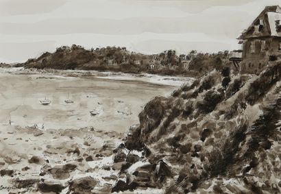 Georges PACOUIL Georges PACOUIL (1903-1996)

Beach of Perros-Guirrec (North coast)

Ink...