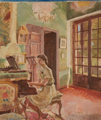 bertrand py Bertrand PY (1895-1973)

Young woman at the piano 

Oil on canvas, signed...