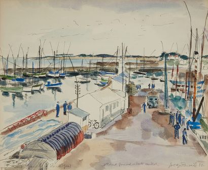Georges PACOUIL Georges PACOUIL (1903-1996)

Port-Joinville (Yeu Island)

Watercolor,...
