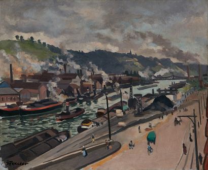 Jean TEXCIER Jean TEXCIER (1888-1957)

Rouen, View on Bon Secours

Oil on canvas,...
