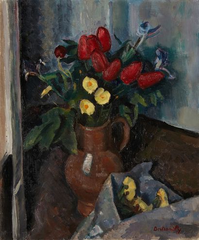 bertrand py Bertrand PY (1895-1973) 

Vase of tulips

Oil on canvas, signed lower...