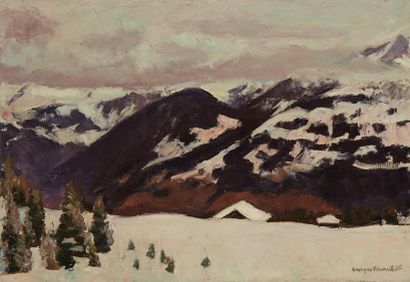 Georges PACOUIL Georges PACOUIL (1903-1996) 

The Terraces, Hautes-Alpes

Oil on...