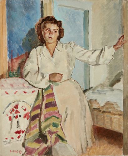 bertrand py Bertrand PY (1895-1973)

Woman leaning in a white dress

Oil on canvas,...