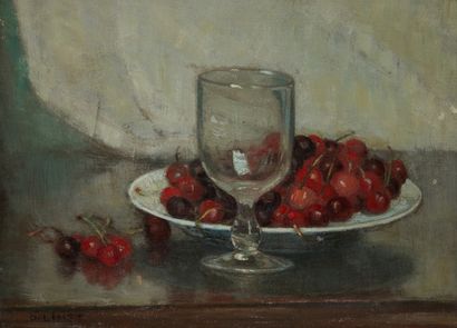 Octave LINET Octave LINET (1870-1962)

Still life with cherries and glass

Oil on...