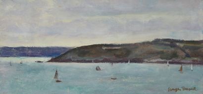 Georges PACOUIL Georges PACOUIL (1903-1996) 

Sailboats at sea (North coast)

Oil...