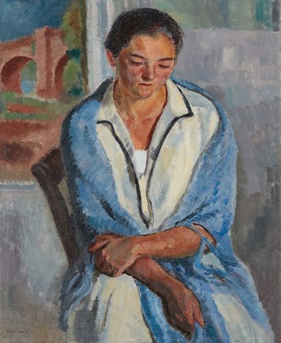 bertrand py Bertrand PY (1895-1973)

Young woman with blue shawl

Oil on canvas,...