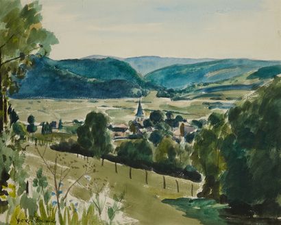 Georges PACOUIL Georges PACOUIL (1903-1996)

View of the village of Arquins, Yonne

Watercolor...