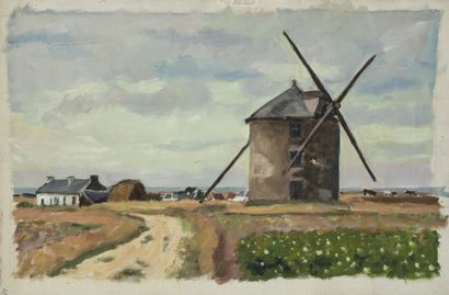 Georges PACOUIL Georges PACOUIL (1903-1996)

The Mill on the Island of Yeu

Oil on...