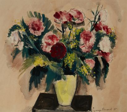 Georges PACOUIL Georges PACOUIL (1903-1996)

Vase of flowers and mimosa

Watercolor...