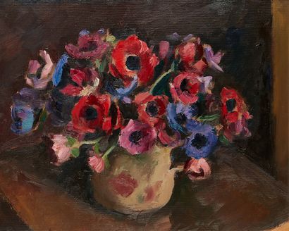 Georges PACOUIL Georges PACOUIL (1903-1996) 

Vase of anemones 

Oil on isorel. Signed...