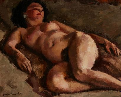 Georges PACOUIL Georges PACOUIL (1903-1996)

Reclining Nude with Earrings

Oil on...