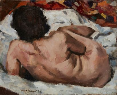 Georges PACOUIL Georges PACOUIL (1903-1996)

Nude of back leaning

Oil on canvas,...