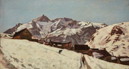 Georges PACOUIL Georges PACOUIL (1903-1996) 

The Meije and the plateau of Emparies

Oil...
