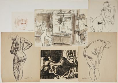 Georges PACOUIL Georges PACOUIL (1903-1996) 

About one hundred drawings in Indian...