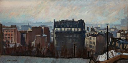 Georges PACOUIL Georges PACOUIL (1903-1996)

The roofs of Paris, Ménilmontant 

Oil...
