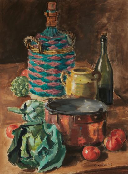 Georges PACOUIL Georges PACOUIL (1903-1996)

Still life with a cauldron and a green...