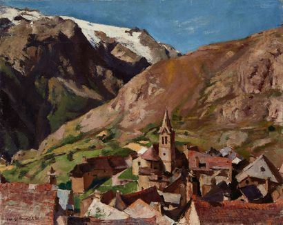 Georges PACOUIL Georges PACOUIL (1903-1996) 

Village of Chazelet (Hautes-Alpes)

Oil...