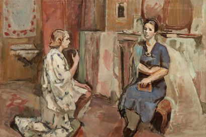 bertrand py Bertrand PY (1895-1973)

The rehearsal at the salon

Oil on canvas, signed...
