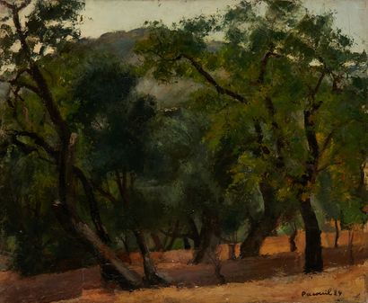 Georges PACOUIL Georges PACOUIL (1903-1996) 

The olive trees 

Oil on canvas, signed...