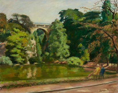 Georges PACOUIL Georges PACOUIL (1903-1996)

The park of Buttes Chaumont

Oil on...