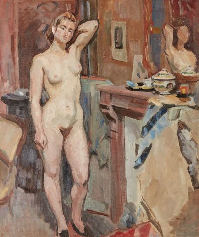 bertrand py Bertrand PY (1895-1973)

Nude at the fireplace

Oil on canvas mounted...
